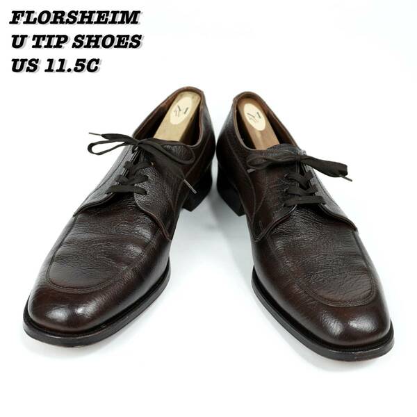 FLORSHEIM U TIP SHOES 1984s US11.5C Vintage フローシャイム ユーチップ 革靴 レザーシューズ 1980年代 ヴィンテージ