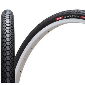 iRC 自転車 CYCLETOP PREMIUM 88型 27×1 3/8 W/O ブラック タイヤのみ 387783 軽快車