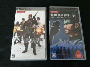 PSP メタルギアソリッド METAL GEAR SOLID PORTABLE OPS PLUS２本セット！ SONY PlayStation portable soft ケース・取説付き