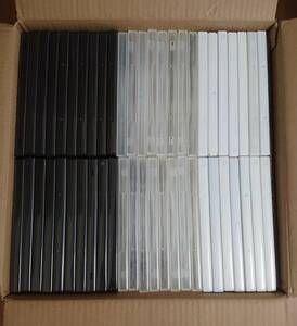 　◆【DVDケース（2枚収納タイプ）】【黒・白・透明 混合】14㎜ 大量100枚【トールケース】【中古】【ジャンク】◆