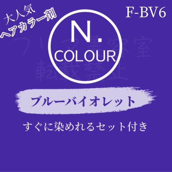 エヌドット ヘアカラー ヘアカラー剤 おしゃれ染め ロング用 N. BV 6 ブルーバイオレット 少し明るめ 黄色みをを消しツヤと透明感がでます