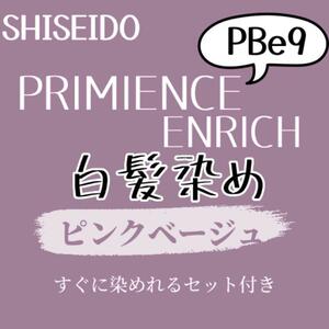 最安値 資生堂 PBe9 白髪染め ショート用 ヘアカラー剤 セット付 ヘアカラー 明るめ オレンジみを消し透明感が出るピンクベージュ