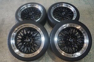 【中古】245/40R20 245/45-20【未使用】シュタイナー FTX メッシュ 黒 20×8.5J+35 5H114.3 アルファード ヴェルファイア エルグランド