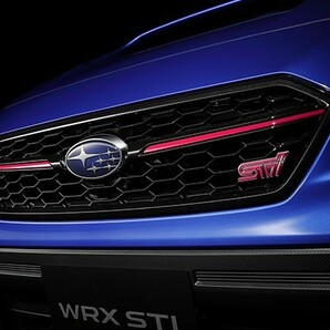 【ＳＵＢＡＲＵ ＷＲＸＳＴＩ】ファイナルエディション STIエンブレム付フロントグリル(チェリーレッドモール)【スバル純正】★91121VA380の画像1