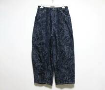 送料無料 定価3.5万 新品 Needles H.D. Pant Jean 10oz Denim Paisley XS ニードルズ ヒザデル デニム パンツ ペイズリー NS167_画像1