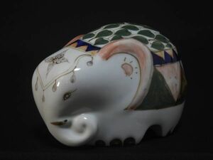 貯金箱 象型貯金箱 象の置物 陶器製 タイ製 【送料無料】