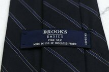 ブルックスベーシックス ブランド ネクタイ シルク ストライプ柄 米製生地 メンズ ネイビー BROOKS BASICS_画像4