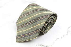  Renoma brand necktie silk stripe pattern men's green renoma