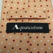 アクアスキュータム ブランド ネクタイ ドット 総柄 グラデ シルク 日本製 メンズ オレンジ Aquascutum_画像4