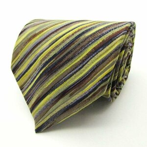 [ superior article ] I m Pro duct im product Issey Miyake stripe pattern sill Klein pattern made in Japan men's necktie Brown 