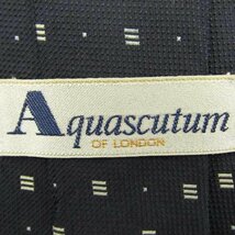 アクアスキュータム Aquascutum 小紋柄 シルク ドット柄 日本製 メンズ ネクタイ ネイビー_画像4