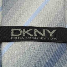 ダナキャラン DKNY ストライプ柄 シルク ライン柄 日本製 メンズ ネクタイ グレー_画像4