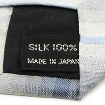 ダナキャラン DKNY ストライプ柄 シルク ライン柄 日本製 メンズ ネクタイ グレー_画像5