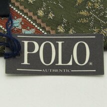 ポロ ブランドネクタイ ストライプ柄 花柄 小紋柄 シルク 日本製 未使用タグ付 メンズ カーキ POLO_画像6
