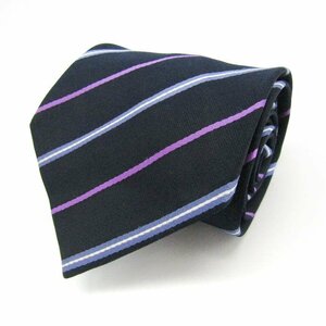  Benetton brand necktie stripe pattern gradation men's navy BENETTON