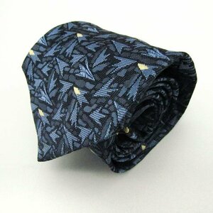 Renoma brand necktie total pattern panel pattern silk Italy made men's gray renoma