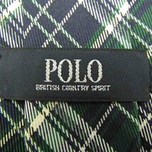 ポロ ブランド ネクタイ チェック柄 格子柄 シルク 日本製 メンズ グリーン POLO_画像4