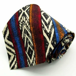 [ superior article ] Missoni MISSONI stripe pattern silk total pattern . what pattern hand made Spain made brand men's necktie black 