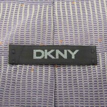 ダナキャラン DKNY ボーダー柄 シルク 小紋柄 ブランド メンズ ネクタイ パープル_画像4