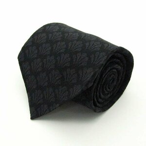 【良品】 ダナキャラン DKNY 小紋柄 シルク アメリカ製 総柄 ブランド メンズ ネクタイ ブラック