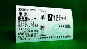 フサイチリシャール：2005東京スポーツ杯2歳ステークス：現地的中単勝馬券