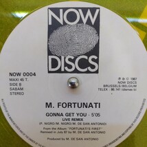 12inch ベルギー カラー盤/M.FORTUNATI GONNA GET YOU_画像3