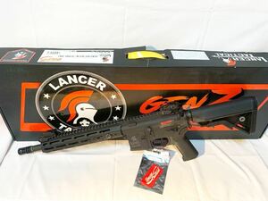 【未使用品】ランサータクティカル LT-32BA10-G3 M-LOK 10インチ M4 Gen3 BK 電動ガン Lancer Tactical