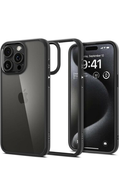 Spigen iPhone 15 Pro ケース クリア 耐衝撃 黄変なし 米軍MIL規格取得 ストラップホール 透明 TPU アイフォン15プロ