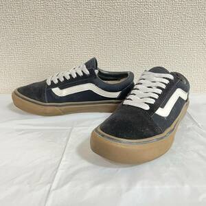 小さめ◎★VANS バンズ★ヴァンズ OLD SKOOL オールド スクール ガムソール スケート ローカット スニーカー シューズ ブラック 22.5cm/709