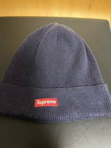 1円スタート 未使用 supreme small box beanie ネイビー シュプリーム ビーニー ボックスロゴ ステューシー