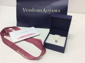 ■9114 VENDOME AOYAMA ヴァンドーム青山 K10 ダイヤモンド ドロップ ネックレス 箱有