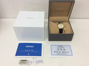 ■2509　SEIKO セイコー DOLCE ドルチェ 8J41-0AJ0 メンズ 腕時計 QZ クオーツ ゴールドカラー 3針 稼動品 箱付