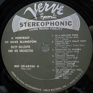 盤は十分良好!! 初版 VERVEリム 深溝 USオリジ DIZZY GILLESPIE A Portrait Of Duke Ellington ('60 Verve) 豪華編成のエリントン集の画像3