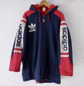 90s adidas アディダストレフォイルロゴ ジップアップ オーバーサイズ 即決あり！