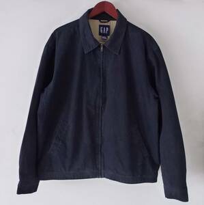 00s OLD GAP ギャップ コットン スウィングトップ/ドリズラージャケット オールド ネイビー Lサイズ オーバーサイズ 即決あり！