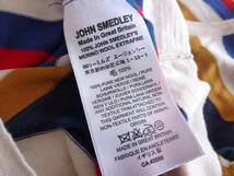 英国製 JOHN SMEDLEY ジョンスメドレー カーディガン ボーダー Sサイズ イギリス製 即決あり！_画像5