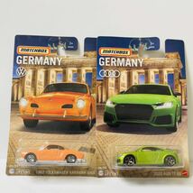 2台★マッチボックス 1962 VOLKSWAGEN KARMANN GHIA + 2020 AUDI TT RS MATCHBOX フォルクスワーゲン カルマンギア GERMANジャーマニー_画像1