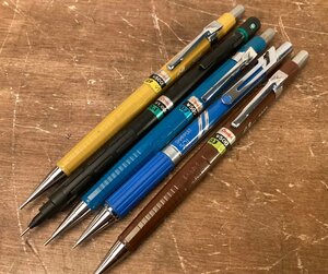 TT-1581■送料込■ PENTEL ぺんてる シャープペン 製図用 ノック式 文具 筆記具 150g 5本●まとめて●動作品●未使用品/くGOら