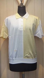  made in Japan! high quality! polo-shirt with short sleeves ( waste to rubber ) high class cotton thread type bow Hsu pima thread ( super length cotton ) use! cream color made in Japan! 6,800 jpy. goods 