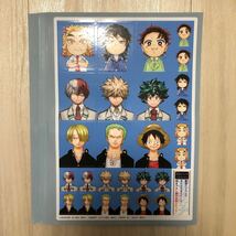 新品未使用10点セット 2023年最強ジャンプ3月号付録 最強!!ジャンプ カリスマゼミナール 描き下ろし顔写真風ステッカー ONEPIECE 鬼滅の刃_画像1