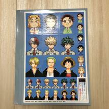 新品未使用9点セット 2023年最強ジャンプ3月号付録 最強!!ジャンプ カリスマゼミナール 描き下ろし顔写真風ステッカー ONEPIECE 鬼滅の刃_画像1