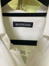 BALENCIAGA バレンシアガ シャツ ホワイト サイズ37 バックロゴ_画像6