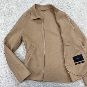 ザラ【お洒落な一着】ZARA スイングトップ　ジャケット　アウター　キャメル　ウール