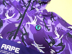 ★★　AＡＰＥ プルオーバー　ハーフジップ　パーカー　メンズ　サイズ　Ｓ　中古　　正規品