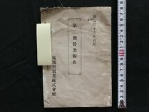 i□*　明治期　第二期営業報告　鬼無里実業株式会社　長野県　明治36年6月　株主総会　冊子　1点　　/A01-②_画像1