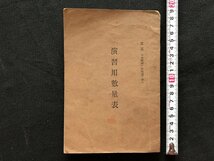 i□*　演習用数量表　日本将校ノ外閲読ヲ禁ス　大正14年　参謀本部　発行者:香月鍈一　1点　　/　A06_画像1