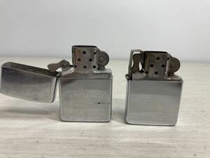 1ta61 ZIPPO ジッポー 2点まとめて 銀 シルバー 現状品 喫煙具 着火未確認