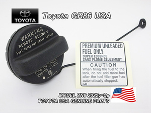 トヨタGR86/TOYOTA/ZN8ハチロク純正USフューエルキャップ(ラベル付)/USDM北米仕様USA英文字注意書きガソリンキャップFuel.Capガスキャップ