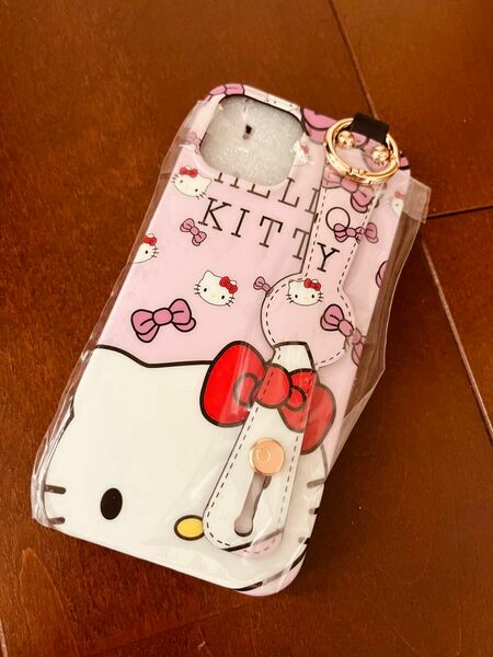 iPhoneケース　iPhone12 スマホケース サンリオ　キティちゃん　ハローキティ　ハンドメイド　ハンドストラップ