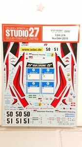 送料無料 STUDIO27 1/24 LFA Nur 24H 2010 デカール スタジオ27